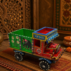 Handcrafted Wooden Truck Toy | Traditional Decor & Kids Play | Radha Madhav Arts