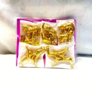 Premium Gold-Plated Animal Miniature Set – 10-Piece Traditional Decorative Figurine Collection