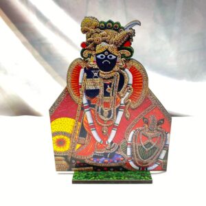 Divine Shri Bankey Bihari Ji Vrindavan Standing Figurine – Authentic Temple Shringar Desktop Idol